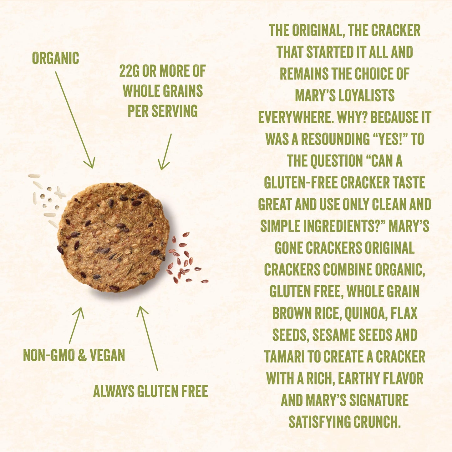 Mary'S Gone Crackers Herb Crackers, Vegan Friendly, Kosher, Usda Certified Organic, Gluten Free & Non-Gmo, 4 Ounce (Pack Of 6)