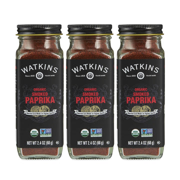 Watkins Gourmet Organic Smoked Paprika Spice Jar, 2.4 oz, Pack of 3