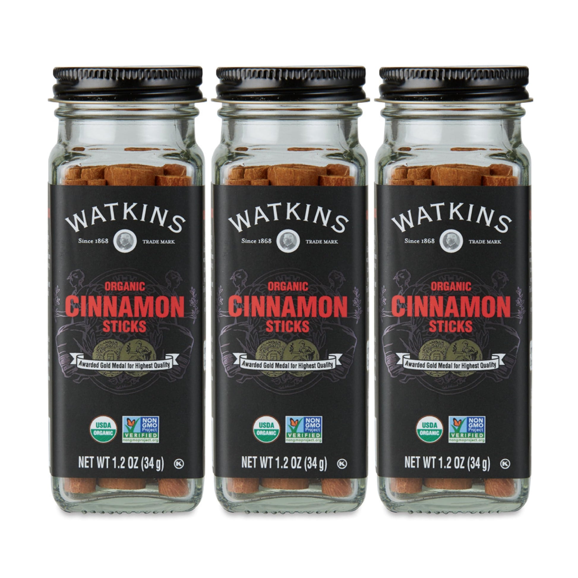Watkins Organic Cinnamon Sticks, 1.2 Ounce, 3 Count