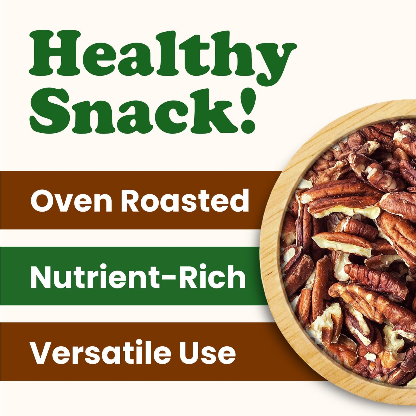 Food to Live Dry Roasted Pecan Pieces, 8 Ounces - Rich in Flavor and Crunch, Oven Roasted, No Oil Added, Unsalted, Perfect for C