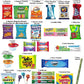 Foxy Fane 120 count Deluxe Snack Box - Ultimate Gift Care Package with Variety Assortment of Crackers, Cookies, Candy, Chips & o