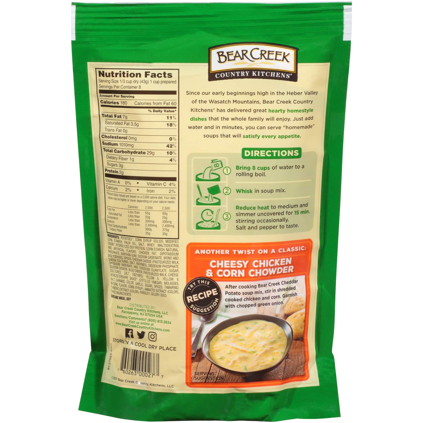 Bear Creek Soup Mix, Cheddar Potato, 12.1 Ounce (Pack Of 6)