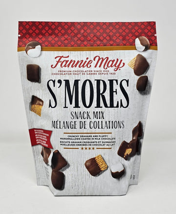 Fannie May Smores Snack Mix Bag, Crunchy Grahams and Fluffy Marshmallows Coated in Milk Chocolate - 510g