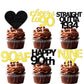18Pcs Black Gold Glitter Dessert Cupcake Pick For Straight Outta 1934 Cheer To 90 Years Old Theme Decor Supplies Happy 90Th Birt