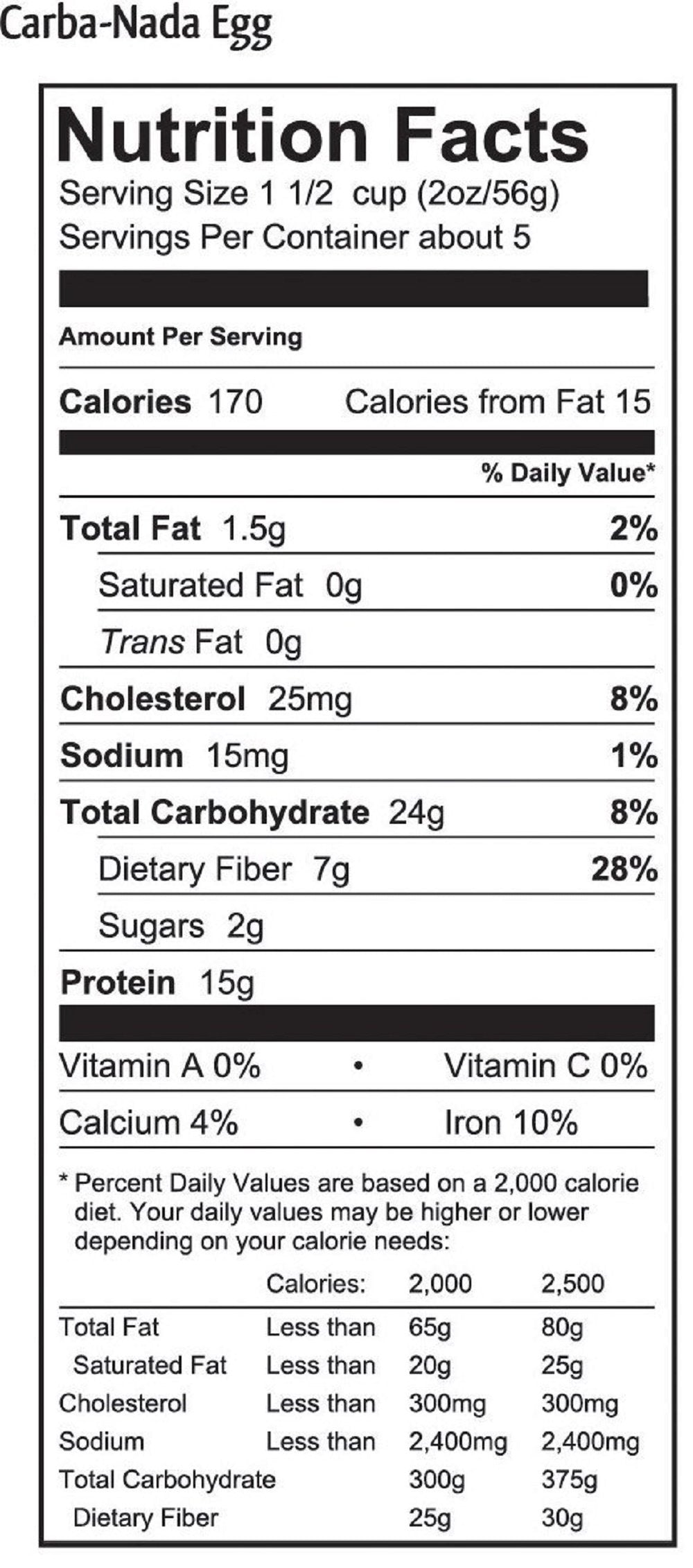 Carba-Nada Fettucine, Roasted Garlic, 10 oz.