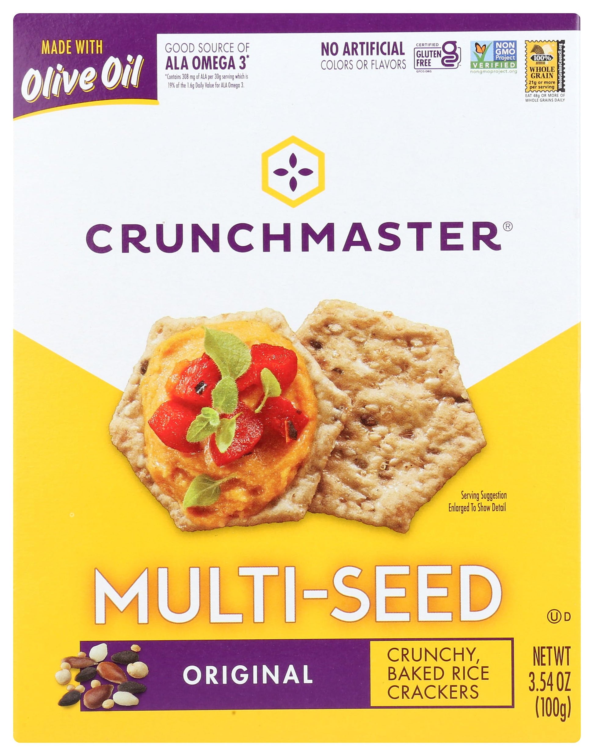 Crunchmaster Original Multi-Seed Crackers, 3.54 Oz