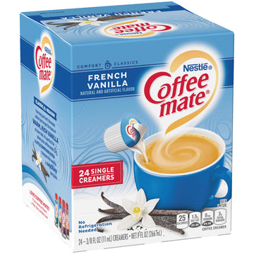 Coffee-Mate Coffee Creamer Liquid Singles, French Vanilla, 24 Count (Pack Of 4)