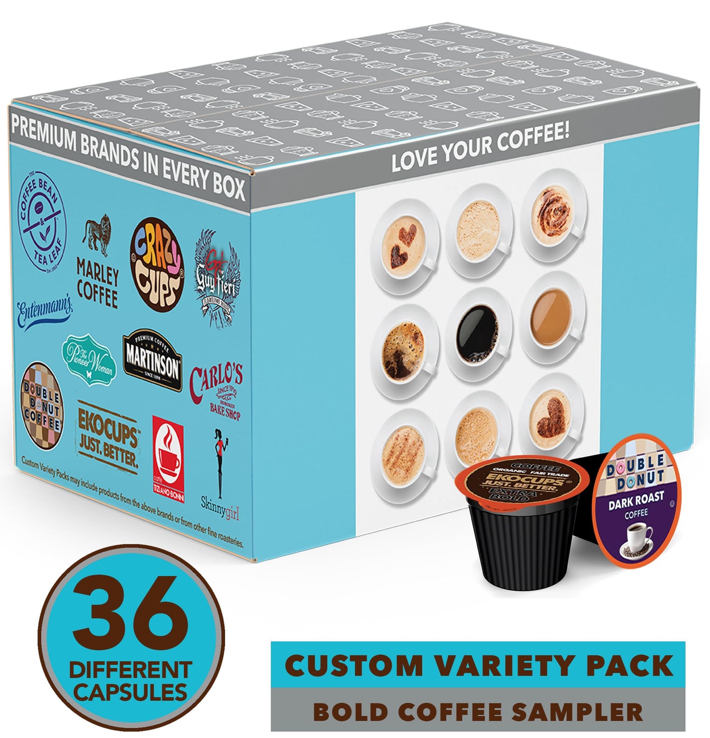 Perfect Samplers Dark Roast Coffee Pod Variety Pack for Keurig - Bold 36 Count