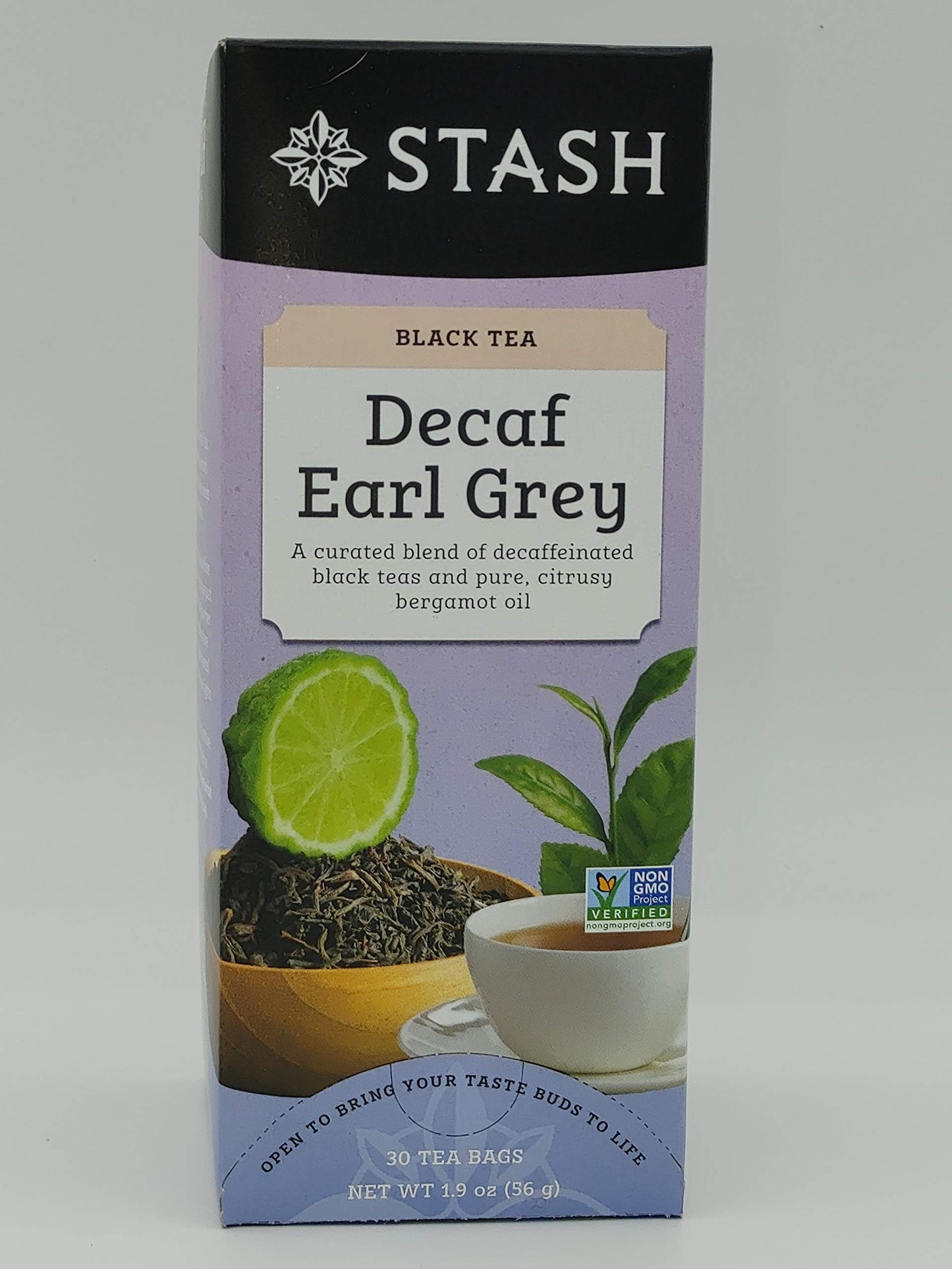 Stash Earl Grey Decaf Tea Bags - 30 Count Box, Herbal Tea, Caffeine-Free