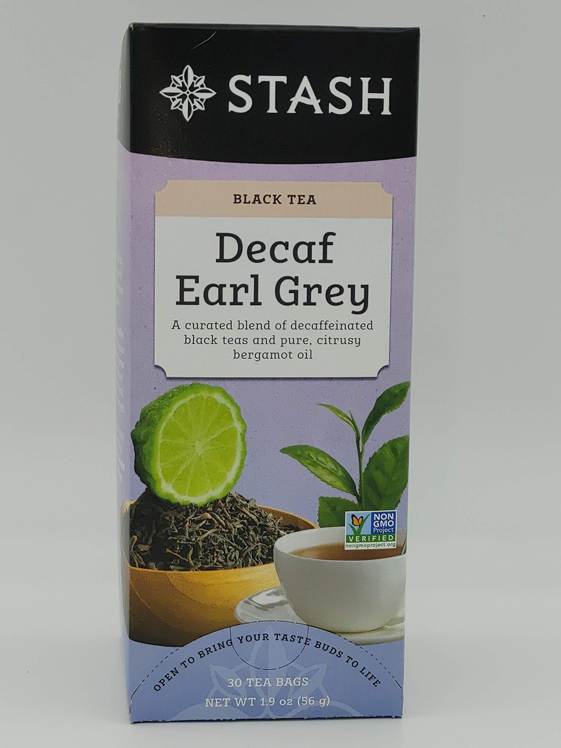 Stash Earl Grey Decaf Tea Bags - 30 Count Box, Herbal Tea, Caffeine-Free