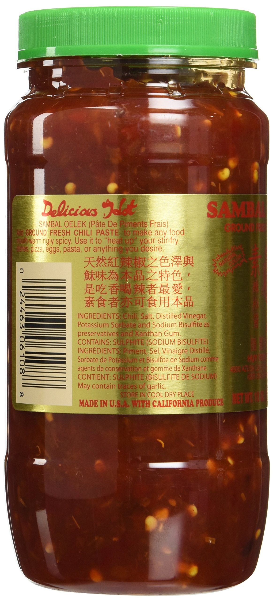 Huy Fong Foods Sambal Oelek Ground Fresh Chili Paste, 18 Ounce