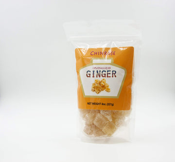 ChinRose Crystallized Ginger, 8-Ounce Bags (Pack of 6)