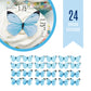 Sugar Robot Edible Butterflies For Cake Decorating - Small Pastel Blue Butterfly Cake Toppers And Cupcake Toppers - Decoration M
