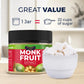 Monk Fruit Sweetener No Erythritol (25X Sweeter Than Sugar) Zero Calories, Zero Glycemic, Non-Gmo, No Fillers - Monk Fruit Extra