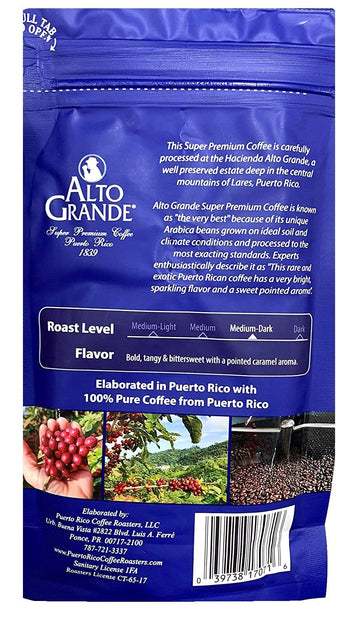 Alto Grande Super Premium Ground Coffee 100 Percent Arabica Medium-Dark Roast, Bagged, 6 Ounce (Pack Of 1)