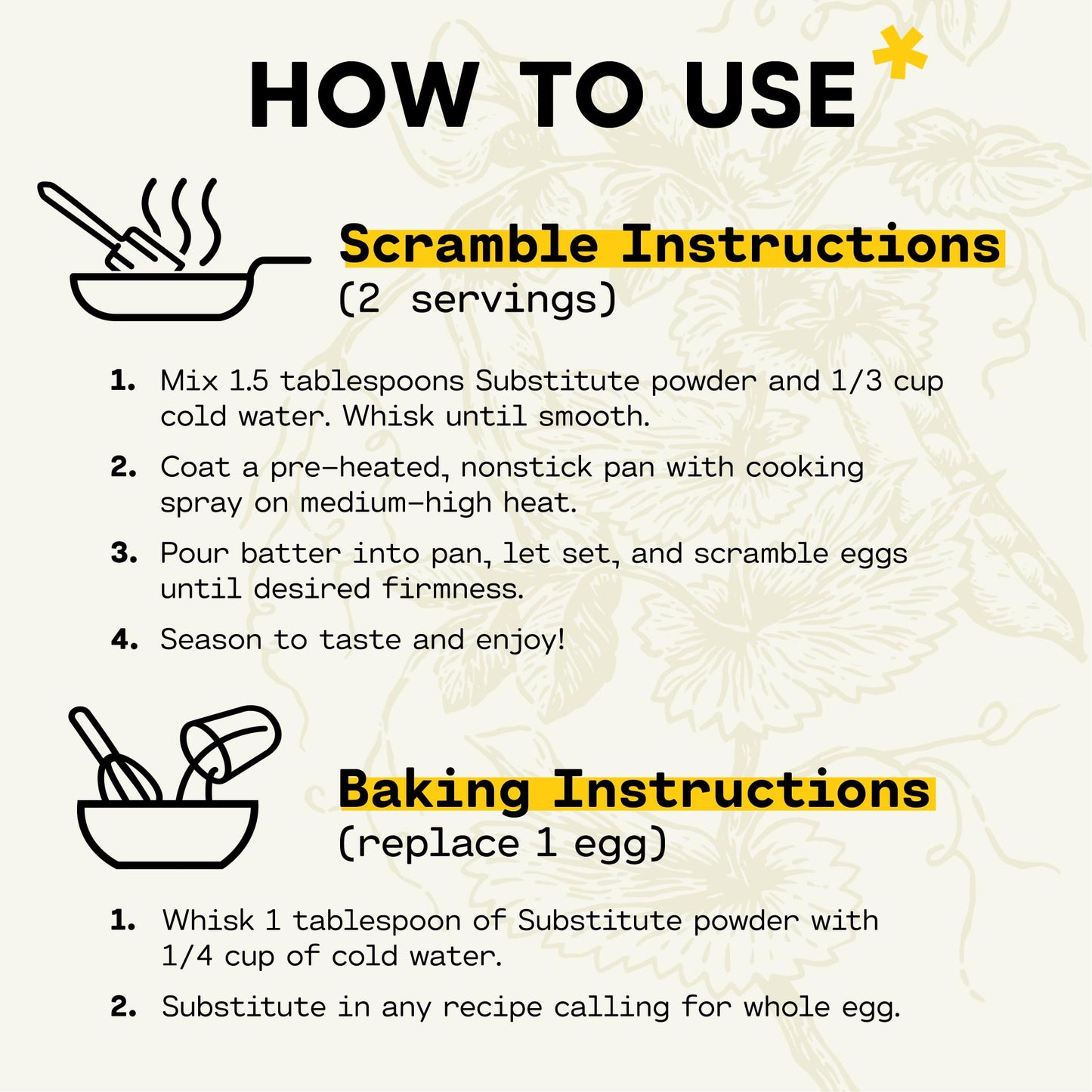 AcreMade Plant-Based Egg Substitute, Dry Powder, Shelf Stable, Vegan, Gluten Free, Soy-Free, Low Sodium, Non-GMO, Natural Egg Re