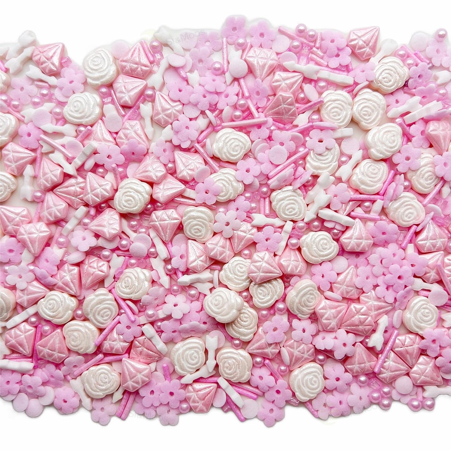 Se Si&Moos Edible Flowers For Cake Decorating Edible Pink Diamond Sprinkles Pink Flowers Sprinkles Pink Rose Sprinkles Flower Sp