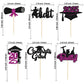 Gyufise 24Pcs Graduation Cupcake Toppers 2025 Purple Glitter Class Of 2025 Cupcake Toppers Finally I Did It Grad Cap Diploma Cup