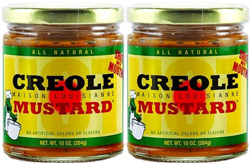 Creole Mustard - All Natural Gourmet Creole Ground Mustard Fat Free And Mildly Spicy Mustard Maison Louisianne Shut-My-Mouth Mus