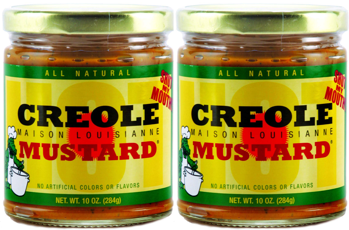 Creole Mustard - All Natural Gourmet Creole Ground Mustard Fat Free And Mildly Spicy Mustard Maison Louisianne Shut-My-Mouth Mus