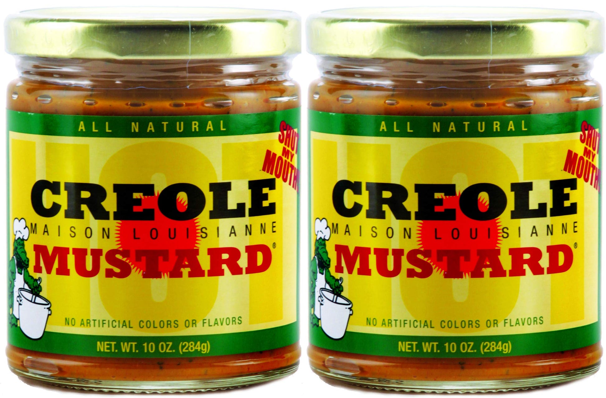 Creole Mustard - All Natural Gourmet Creole Ground Mustard Fat Free And Mildly Spicy Mustard Maison Louisianne Shut-My-Mouth Mus