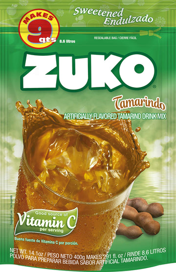 Zuko Tamarindo Instant Powder Drink | Family Pack | No Sugar Needed | Vitamin C | 14.1 Ounce (Pack of 6)