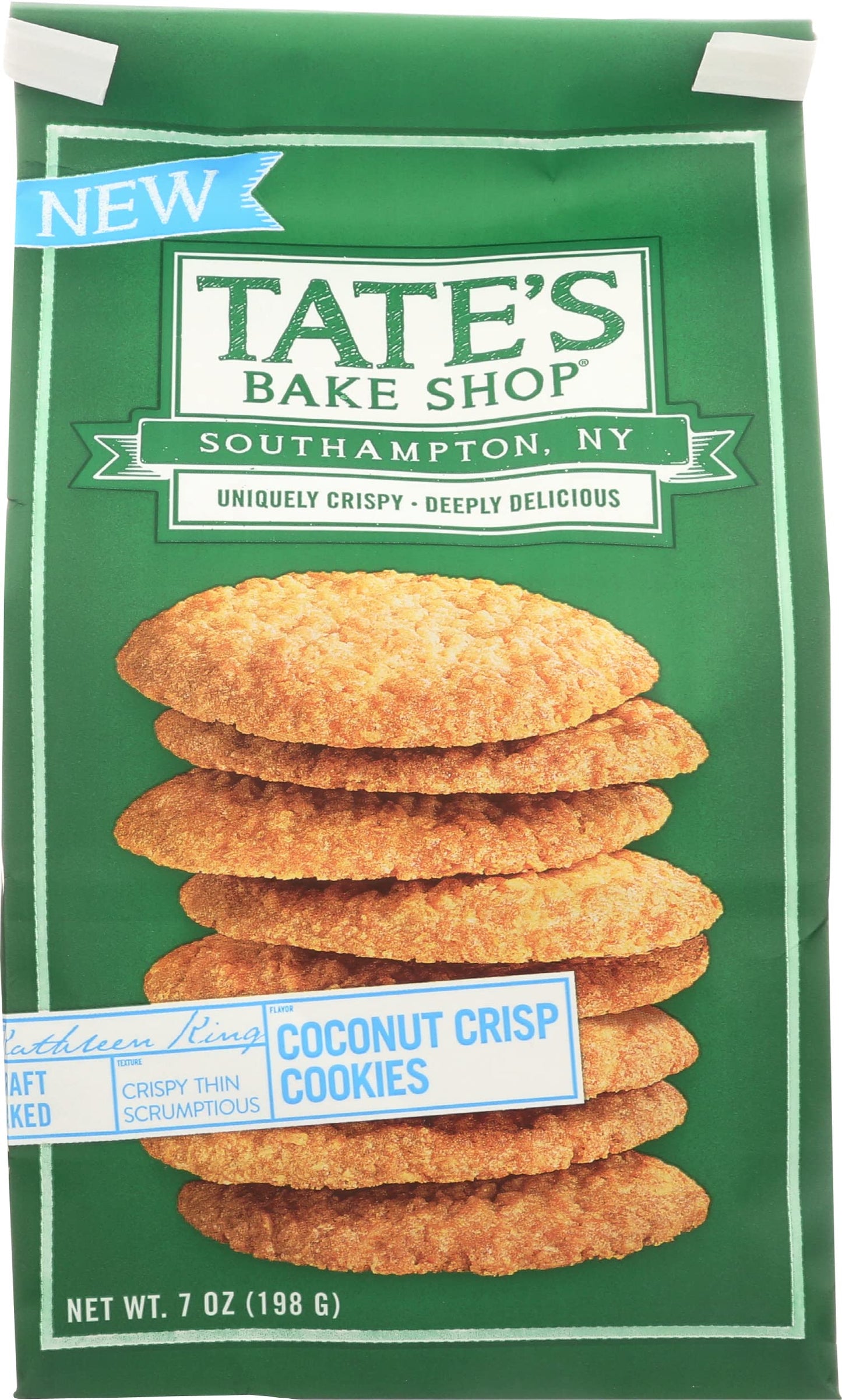 Tate's Bake Shop Coconut Crisp Cookies, 7 Oz (Pack of 6)