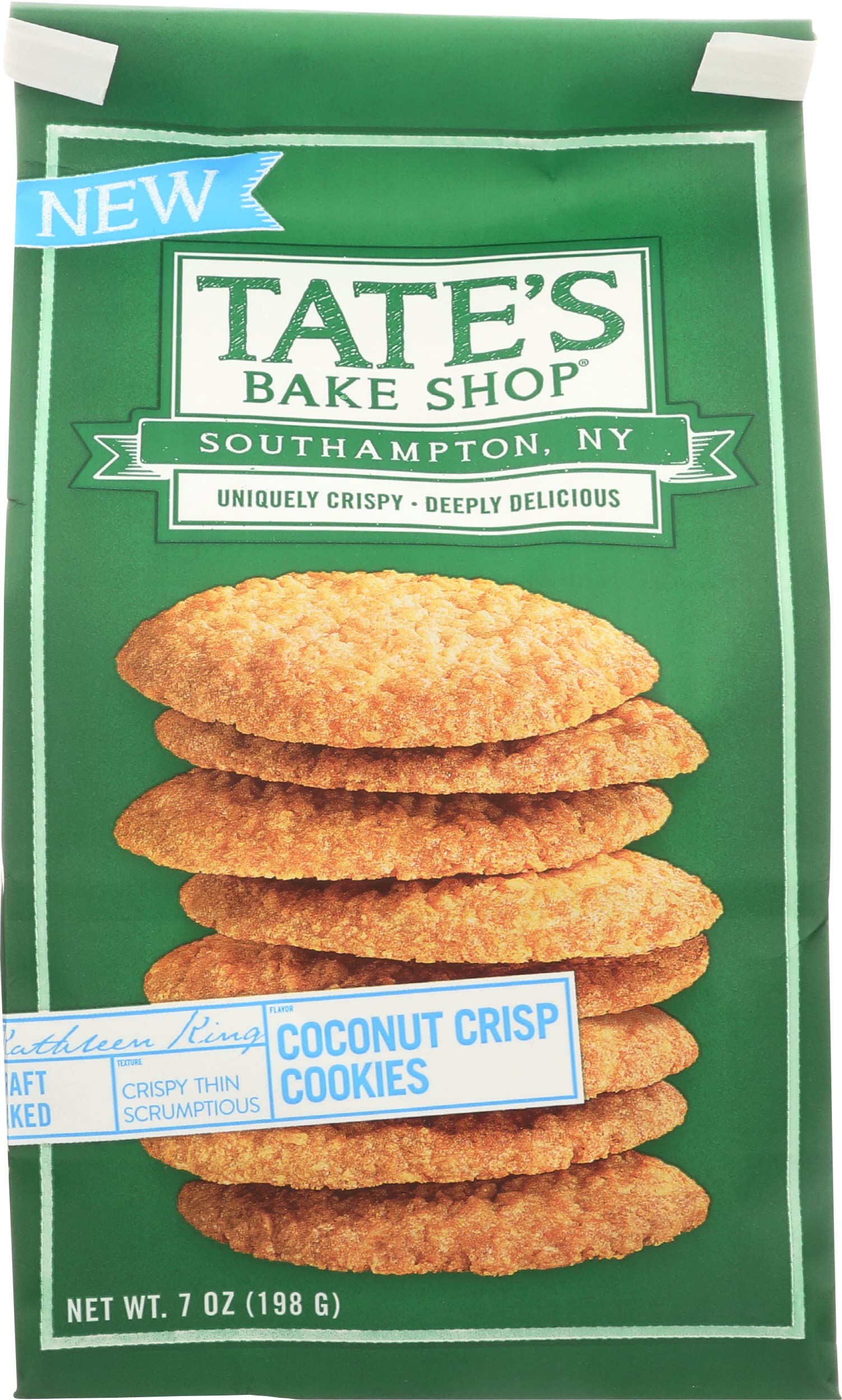 Tate's Bake Shop Coconut Crisp Cookies, 7 Oz (Pack of 6)