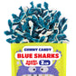 CRAZYOUTLET Blue Sharks Gummy Candy - Blue Raspberry Shark Gummies - Large 2 Pound Bulk Bag