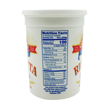 CALABRO CHEESE Whole Milk Ricotta, 32 OZ