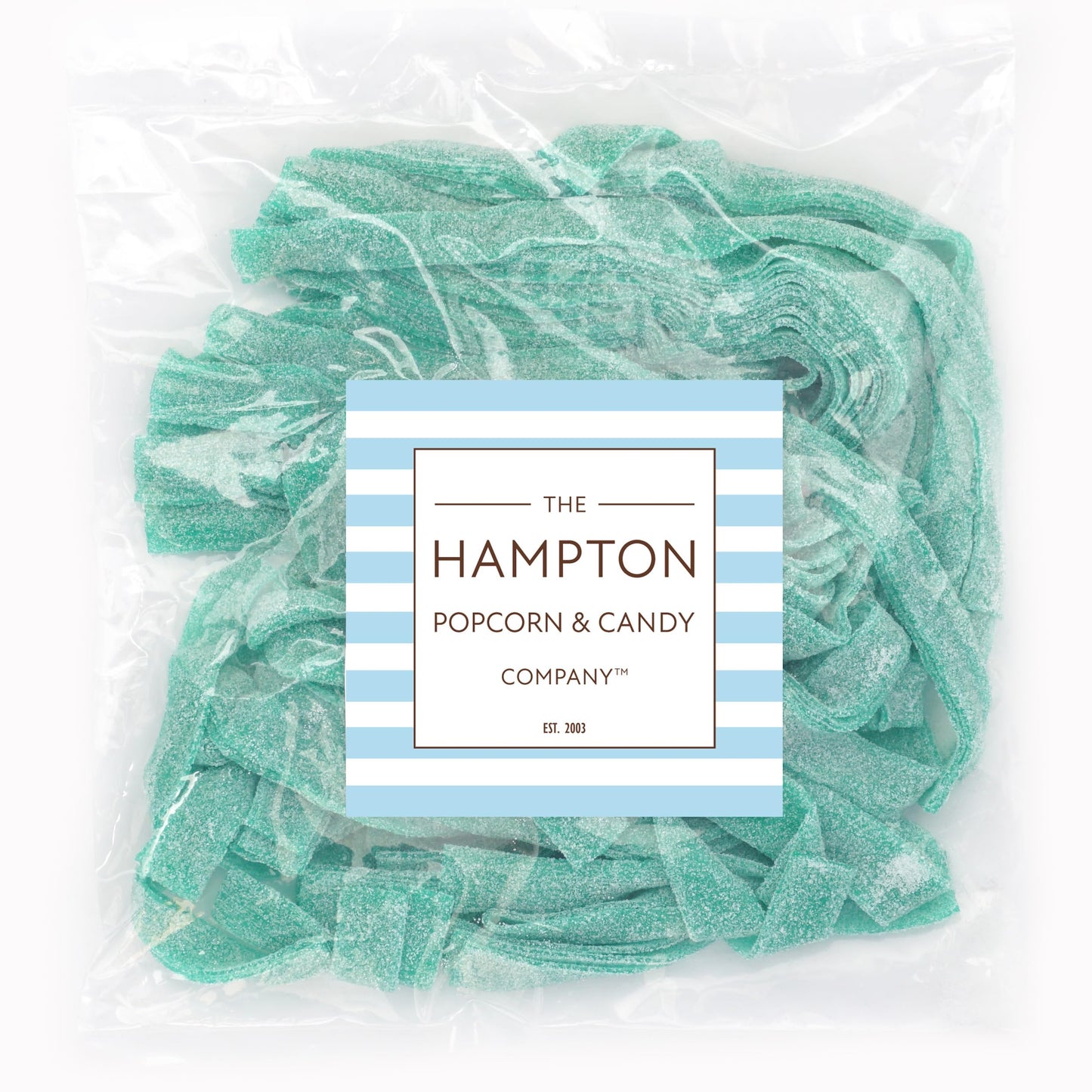 Green Apple Sour Belts, 1 Pound Bulk Bag, The Hampton Popcorn & Candy Company