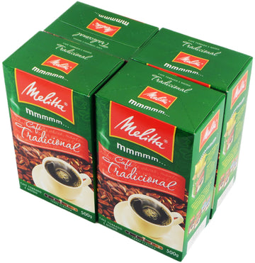 Melitta - Traditional Roasted Coffee - 17.6 Oz (Pack Of 04) | Melitta Caf   Torrado E Mo  Do Tradicional - 500G