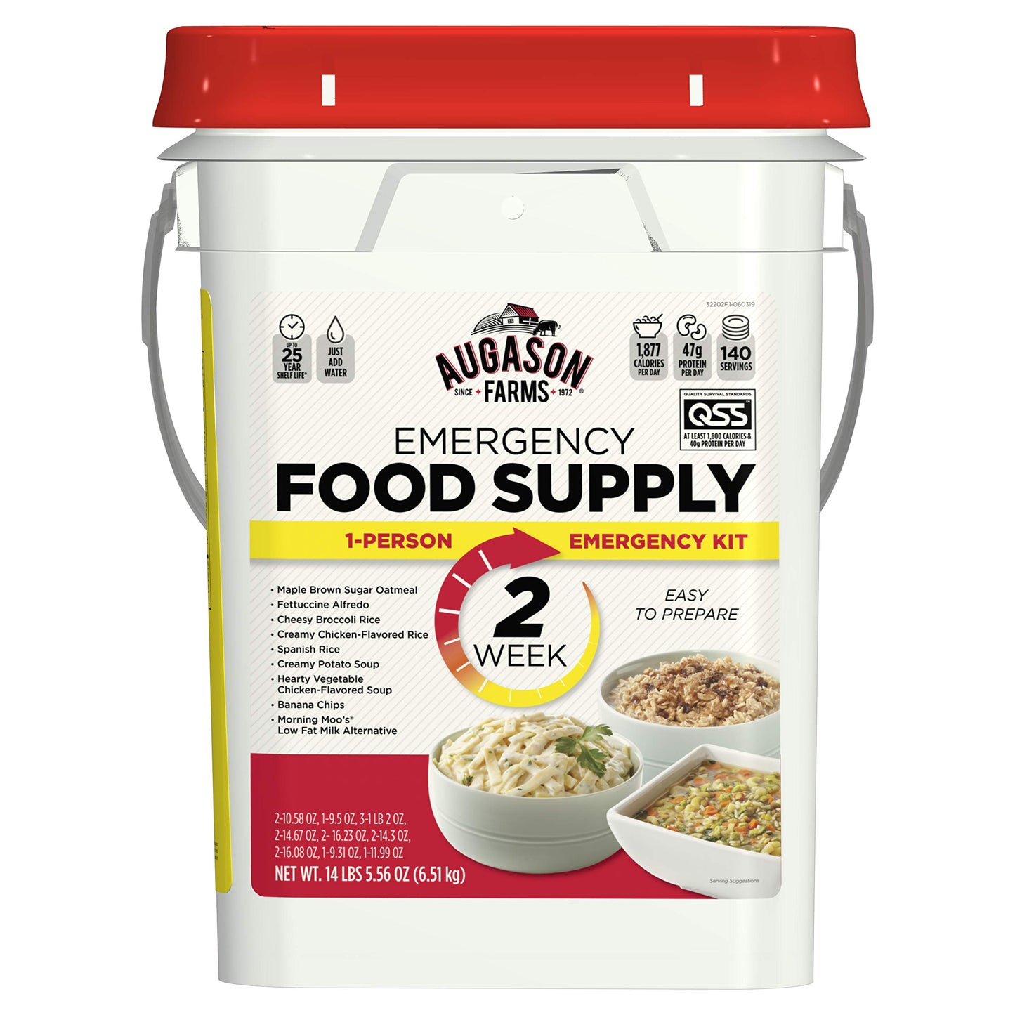 Augason Farms 2 Week 1 Person Emergency Food Supply 14 Lb.