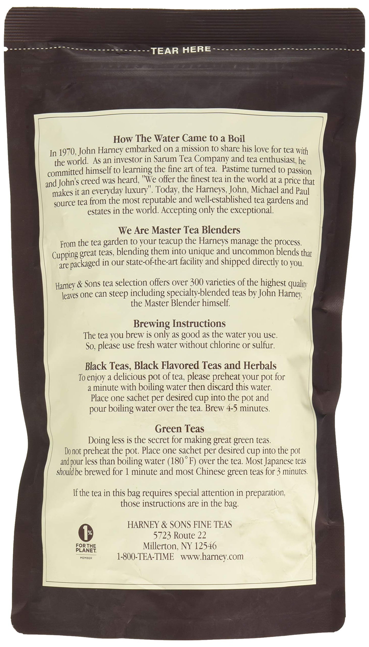 Harney & Sons Herbal Hot Cinnamon Black Tea, 50 Sachets, with Orange Peel, Clove, and Cinnamon, Model 20-0006