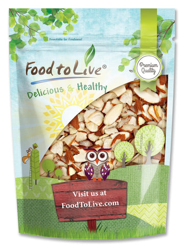 Food to Live California Natural Sliced Almonds, 1 Pound - Raw Unblanched Almond Nuts, Kosher, Vegan, Keto, Bulk. High in Protein