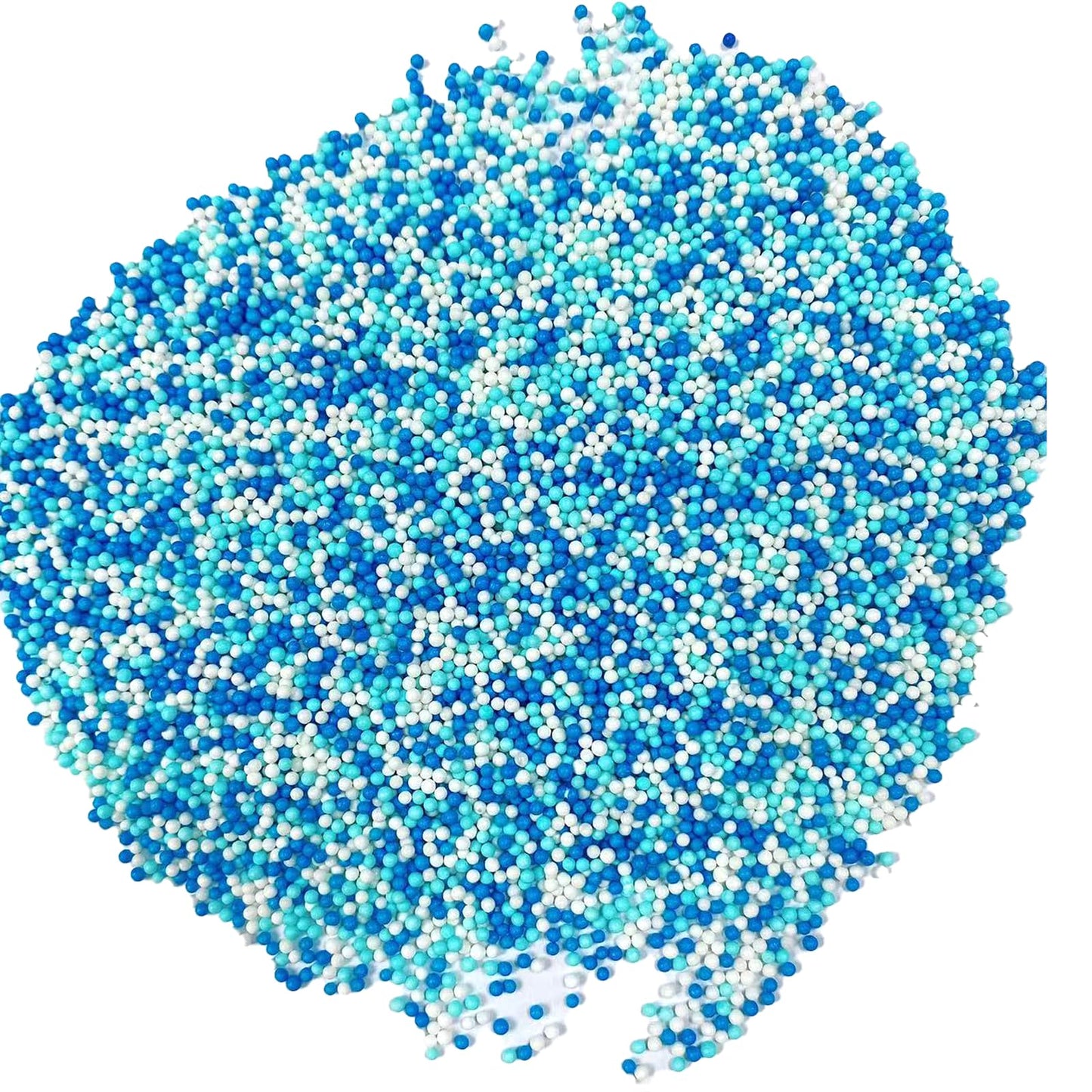 Sentovac Blue And White Nonpareils Sprinkles Edible 2Mm Mini Peals Sprinkle For Cake Decorating Sugar Candy Cookie Cupcake Toppe