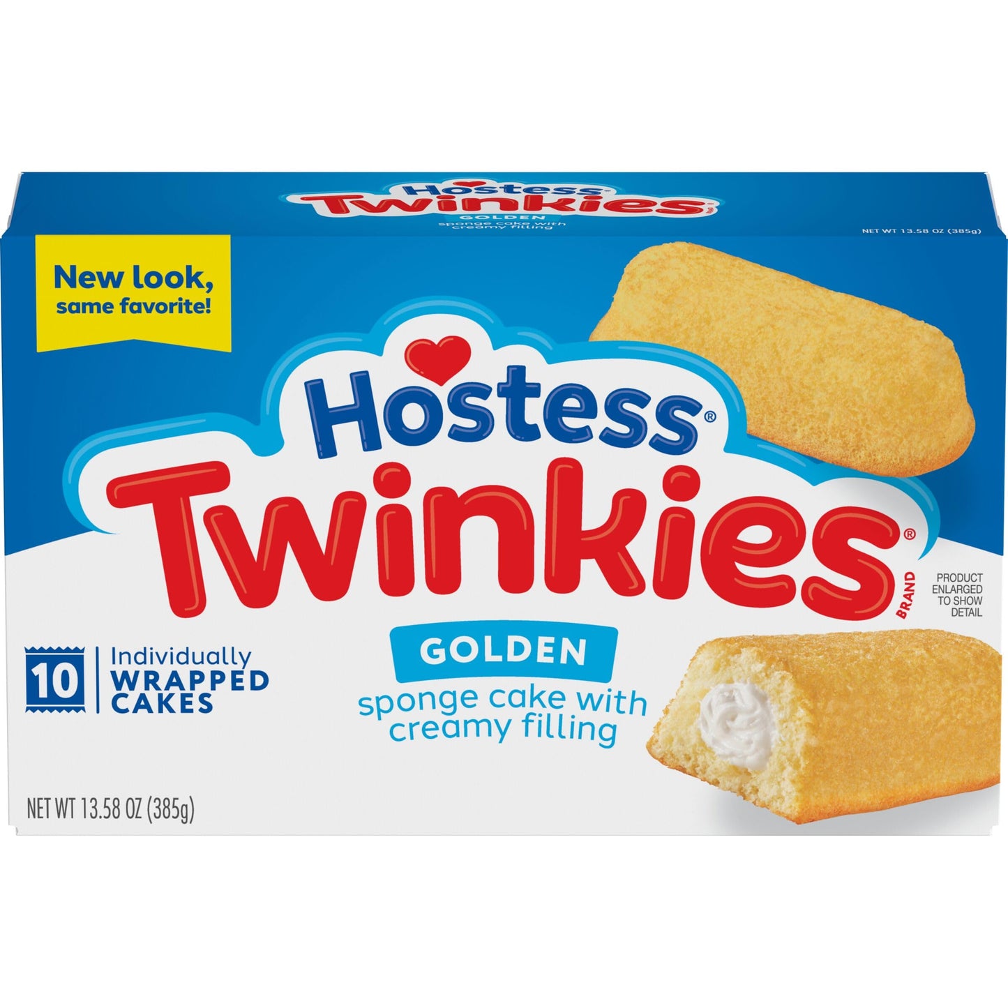 Hostess Twinkies Snack Cakes, Golden Sponge Cake with Crme Filling, 13.58 oz. Box,10 Count