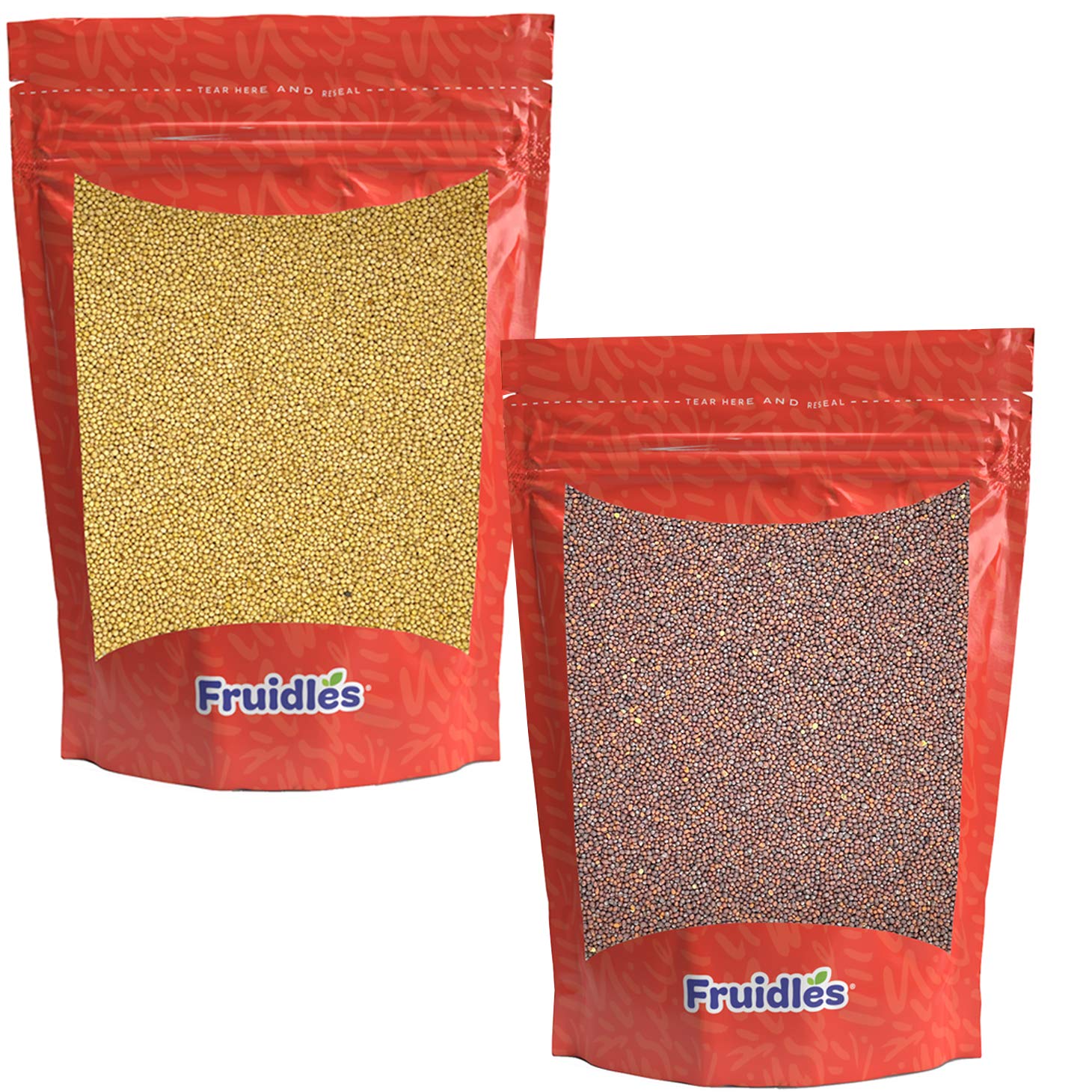 Yellow and Brown Mustard Seeds, Add Aroma, Flavor, and Seasoning to Every Dish, Kosher Certified, 10 Oz Each Total of 20 Oz (Yel