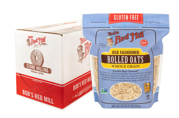 Bob'S Red Mill Gluten Free Old Fashioned Rolled Oats, 32Oz (Pack Of 4) - Non Gmo, Whole Grain, Vegan, Kosher