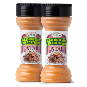 Grace Caribbean Traditions Oxtail Seasoning - 2 Pack - Caribbean Seasoning for Oxtail Meat - Jamaican Spices for Oxtail Soup - J