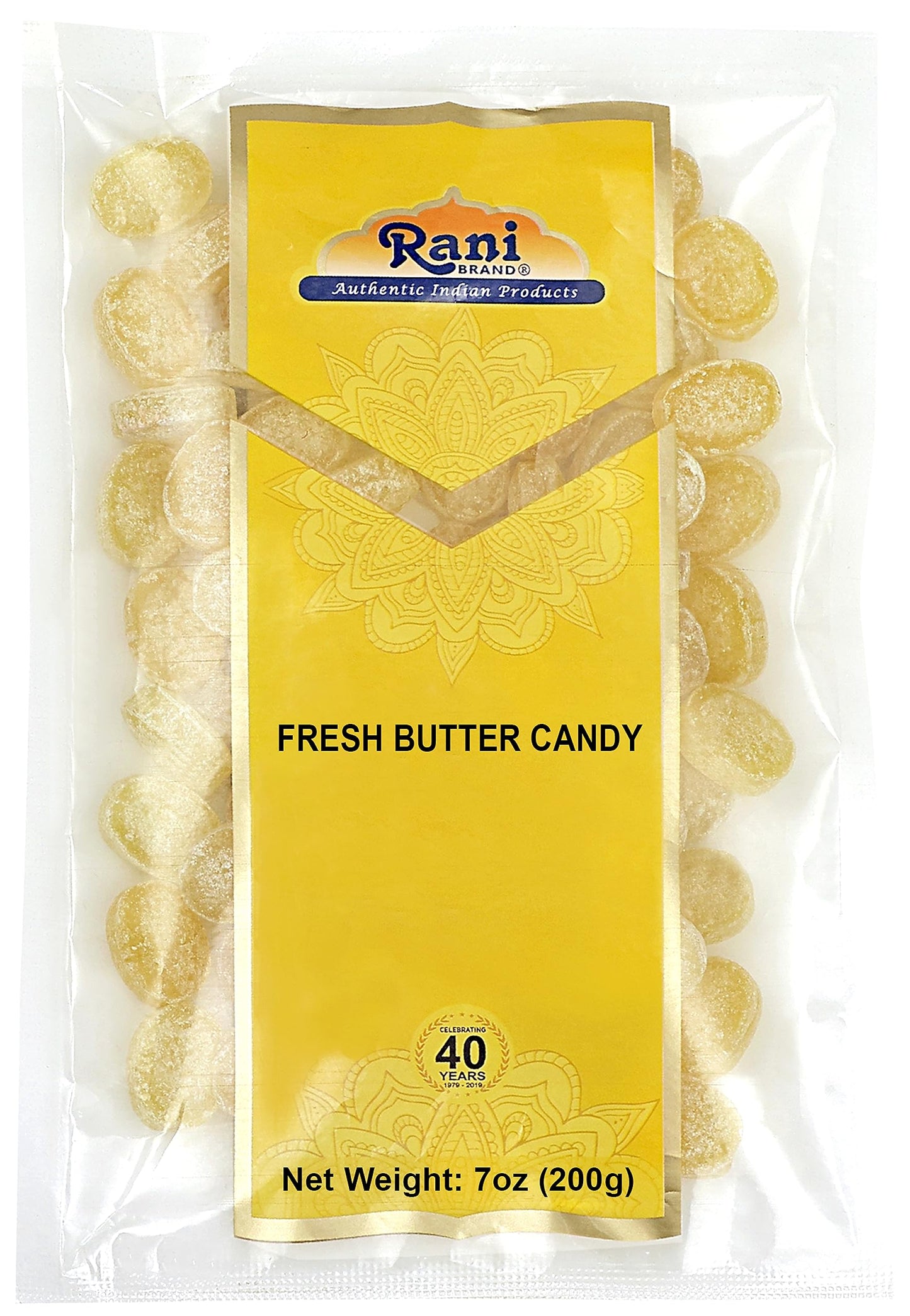 Rani Fresh Butter Candy 7oz (200g) - Vegan, Gluten-Friendly, NON-GMO, Indian Origin