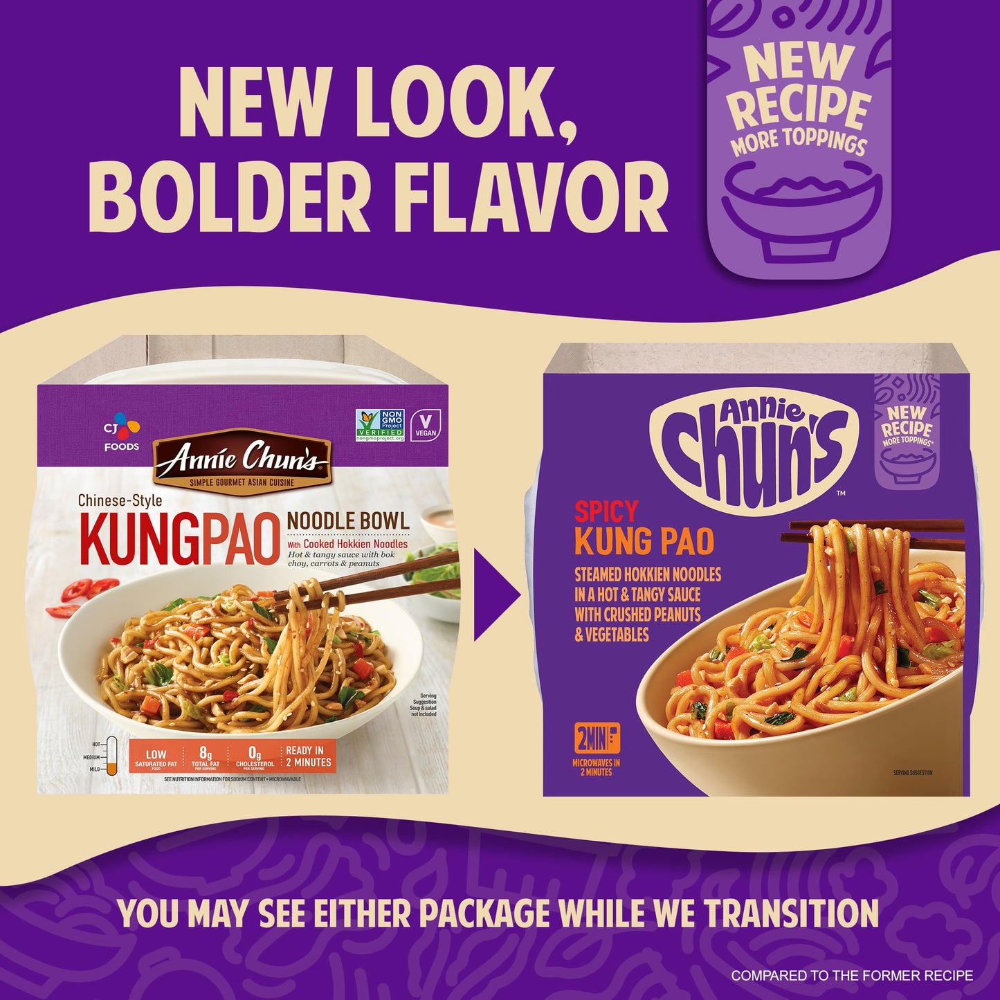 Annie Chun s Noodle Bowl, Chinese-Style Kung Pao, Vegan, Non-GMO, 8.5-oz (Pack of 6)