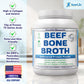 YounGlo Research Bone Broth Beef Protein Powder - Unflavored, 2 lb, High Collagen from Grass Fed Bovine - Paleo & Keto Friendly