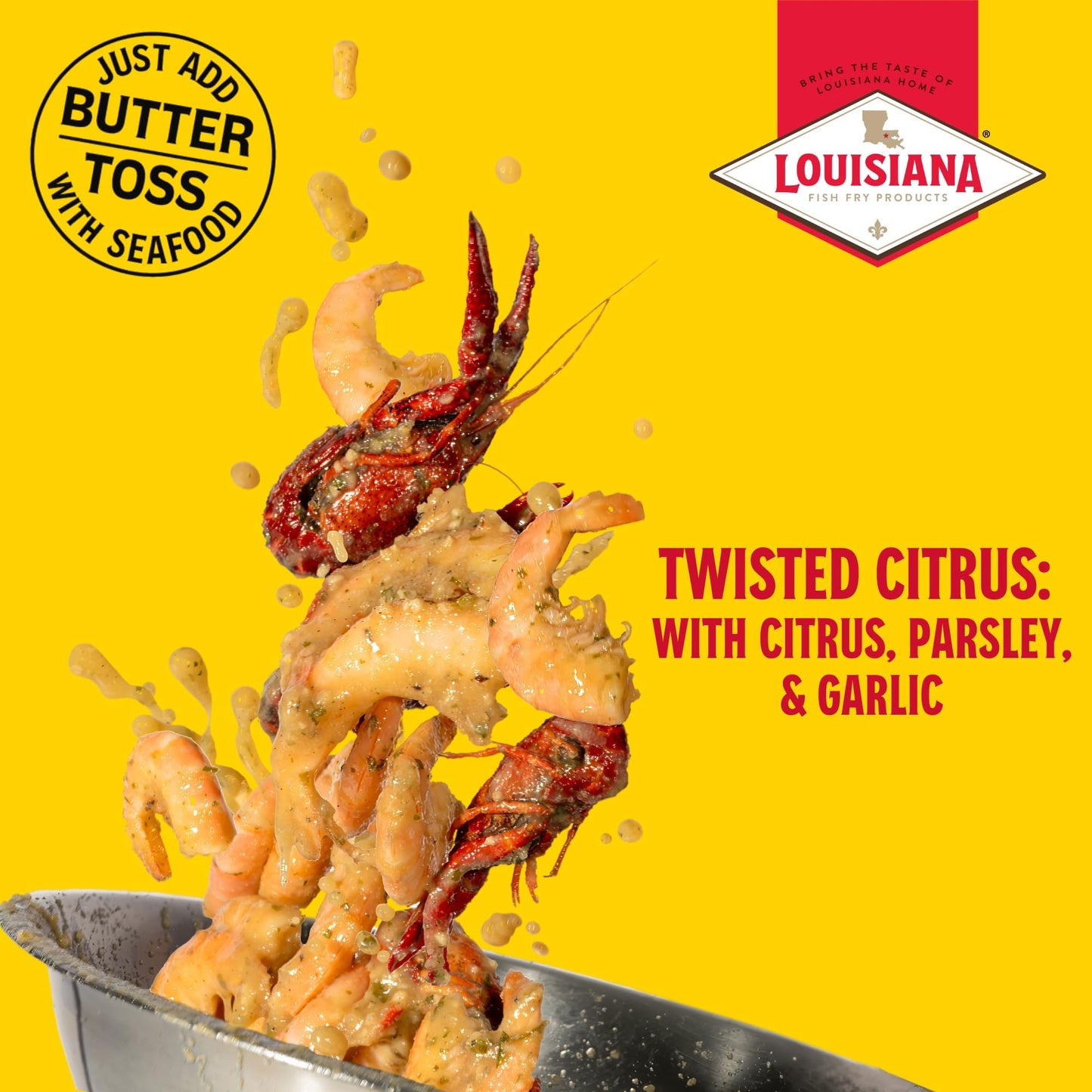 Louisiana Fish Fry Cajun Drip Twisted Citrus Butter Seasoning Mix - Seasoned Butter Sauce For Seafood - 2 Oz. Bag (Pack Of 3) -