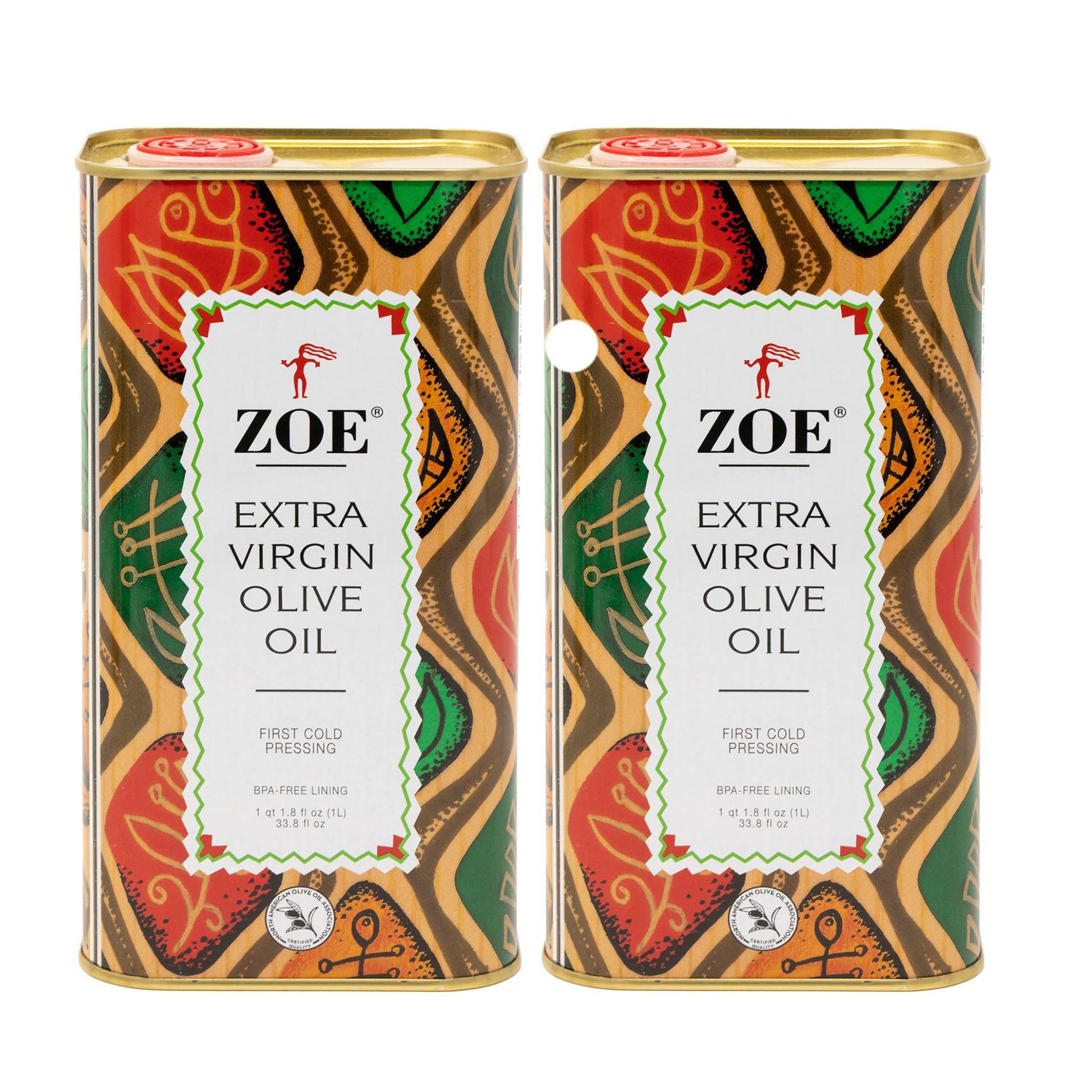 Zoe Extra Virflavor Blend Olive Oil  1-Liter Tins (Pack Of 2)