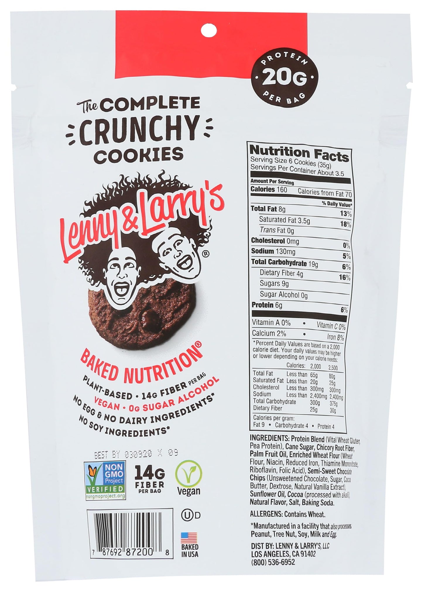 LENNY & LARRYS The complete crunchy Double chocolate cookies 4.25 OZ