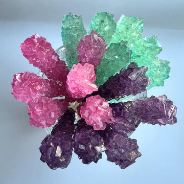 Classic Rock Candy Sticks, Sugar Rock Crystal Lollipops, Individually Wrapped (Pack Of 18, Mermaid Mix (Purple Grape, Pink Cherr