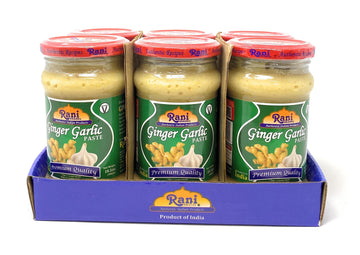 Rani Ginger Garlic Cooking Paste 10.58Oz (300G) Glass Jar, Pack Of 5+1 Free ~ Vegan | Gluten Free | Non-Gmo | No Colors | Indian Origin