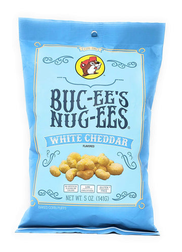 Buc-Ees Nug-Ees: White Cheddar Flavored Powdery Cheese-Flavored Beaver Nuggets Sweet Corn Puff Snacks From Texas Gluten Free 1 B