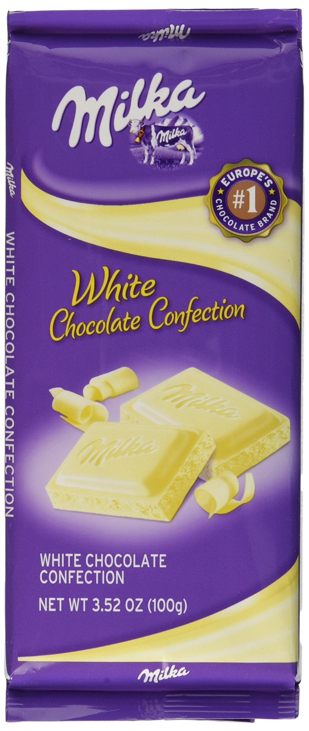 Milka White Chocolate, 3.52-Ounce Bars (Pack Of 10)